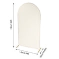 thumbnail image 4 of ToppiJoy 3.94ft*7.22ft Arch Backdrop Wedding Arch Stand, Steel Balloon Arch Frame Kit Bridal Party Decoration Arbor Outdoor Flower Garden Arch for Wedding Decoration(Gold and Beige), 4 of 27