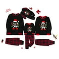 thumbnail image 4 of Family Christmas Pajamas Matching Sets Santa Claus Print Long Sleeve Tops and Plaid Pants Sleepwear Soft Nightwear, 4 of 4