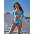thumbnail image 5 of ALove Women Long Sleeve Rash Guard UV UPF 50+ Swim Top Bathing Swimsuits, 5 of 6
