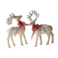 thumbnail image 2 of CoudarTitie 2 Pieces Christmas Reindeer Statues Sculptures for Bookcase Cabinet Tabletop Champagne, 2 of 9