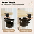 thumbnail image 5 of Inerposs Desktop Cup Holder, Rotating Coffee Cup Stand, Metal Beverage Storage Rack, Adjustable Height Clamp, Desk Organization Solution for Office and Home, 5 of 6