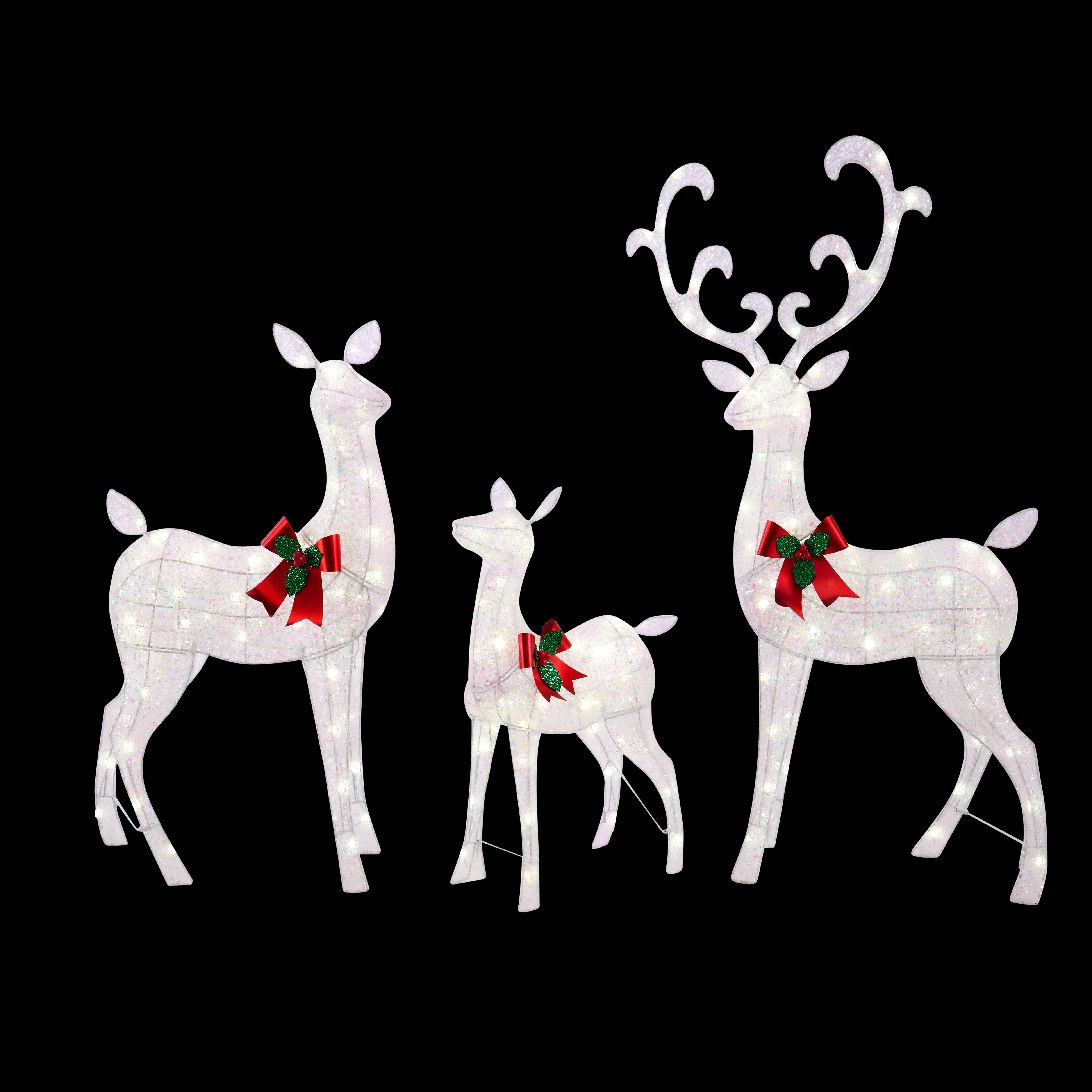 Light-Up LED Christmas  Set of 3 Deer Family Decoration Set, by Holiday Time
