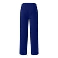 thumbnail image 4 of Girls Sweatpants Loose Fit Wide Leg Sweatpants With Solid Color Tight Waistband Drawstring Newborn Pants Girl Blue 15 Years-16 Years, 4 of 7