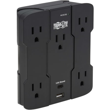 Tripp Lite Safe-IT Surge Protector 5-Outlet USB-A/USB C 5-15P SK5BUCAM
