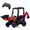 Red and blue, variant on 12V JCB Ride On Excavator, Ride on Toys for Kids 6-10, Electric Car for Kids with RC, Bulldozer, Digging Arm, Backhoe Loder with Slow Start/Stop, Adjustable Speeds (Excavator, Yellow with Roof)