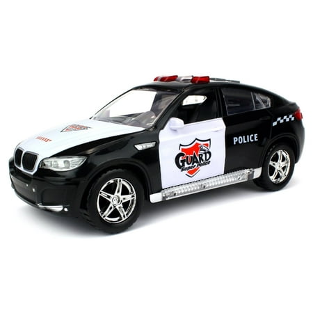 Super Police Guard SUV Battery Operated Kid's Bump and Go Toy Truck w/ Cool Flashing Lights, Various Sound Effects