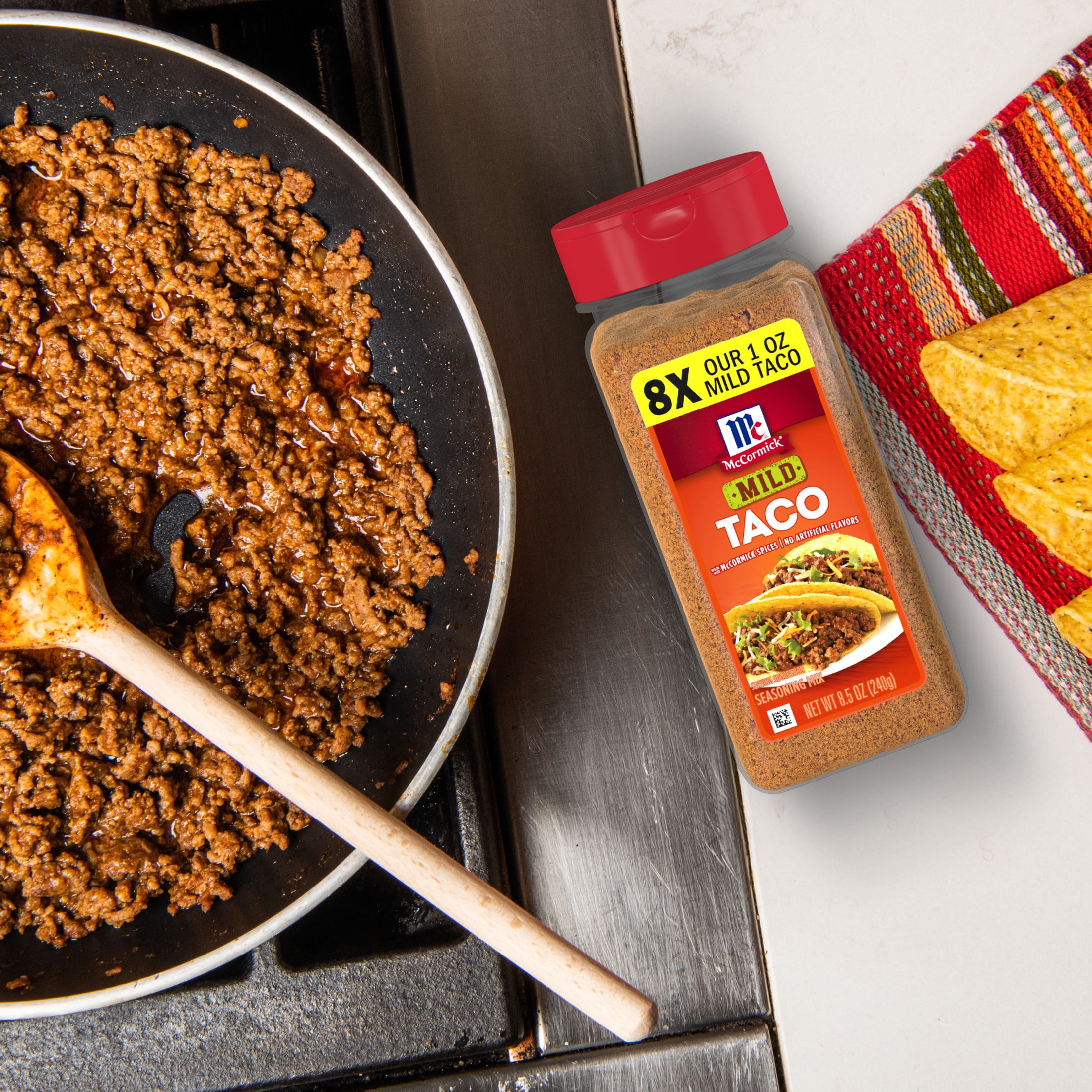 (6 pack) McCormick Mild Taco Seasoning Mix, 8.5 oz Bottle