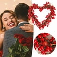 thumbnail image 2 of Valentine's Day Heart Shaped Red Berry Wreath Red Garland Decor For Home Door Valentine's & Love, A, 2 of 8