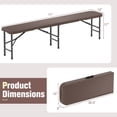 thumbnail image 3 of Gymax Set Of 2 6FT Plastic Folding Bench w/ 1320 LBS Capacity Handle & Lock For Outdoor, 3 of 6