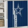thumbnail image 5 of Dallas 4 Pcs Shower Curtain Set with Non-Slip Rug, Toilet Lid Cover and Bath Mat, Shower Curtain with 12 Hooks, Waterproof Football Shower Curtains for Bathroom Decor, 5 of 6
