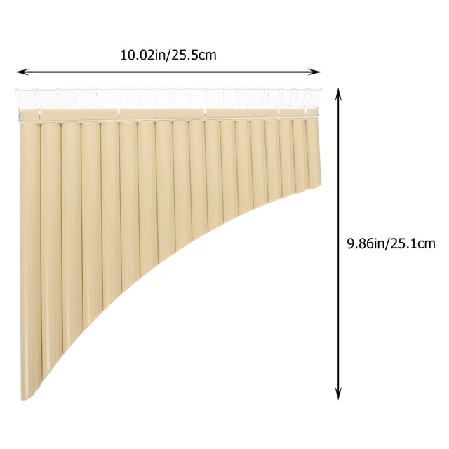 Minkissy 1 Set Beige Resin Pipe Shape Pan Flute for Beginners with Professional .9x9.8in