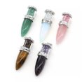 thumbnail image 6 of HOOUN 10pcs Mixed Natural Stone Bullet Chakra Pendulum Pendants Energy Reiki Healing, 6 of 8