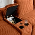 thumbnail image 5 of 150" Cloud Boneless Sofa Couch with Cup Holder & Storage, Modern Corduroy U Shaped Modular Sectional Sofa with Deep Seat & Ottoman, USB Ports, No Assembly Required, Comfy Couches for Living Room, 5 of 13