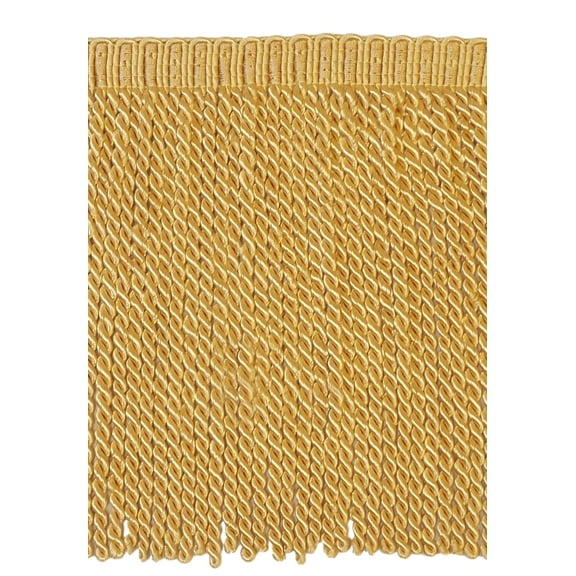 9" (22.5cm) Long Traditional Bullion Fringe Trim with Fancy Knitted Header # BFS9,, Light Gold #B7 (Light Yellow Gold) Sold By The Yard (36"/3 ft/0.9m)
