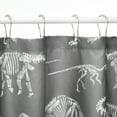 thumbnail image 3 of Your Zone Kids Gray Dino Shower Curtain with Hooks, 3 of 10
