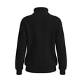 thumbnail image 6 of CFLVAEK Half Zip Sweatshirt for Women Solid Color Lapel Workout Sweatshirts Casual Long Sleeve Fall Pullovers Black L, 6 of 7