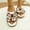 Brown, variant on SYMSHOES Brown Plush Open Toe Slippers for Women - Thick Platform Sole & Cute Plaid Bowknot, Soft Flock Warm House Shoes for Female,Size 40