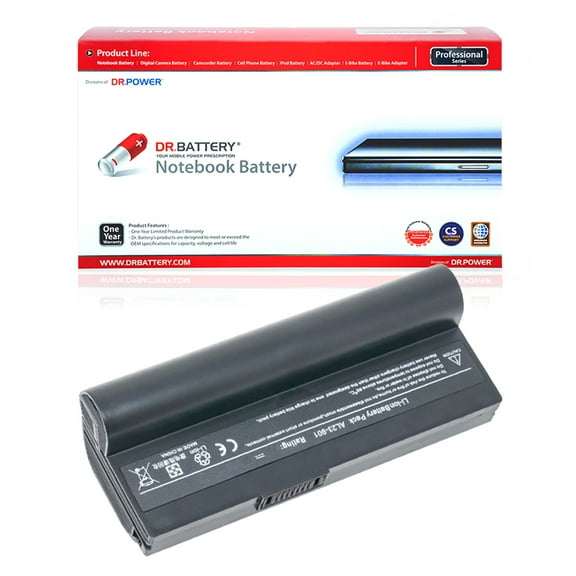 DR. BATTERY - Replacement for Asus Eee PC 901 / 901-1B / 901-BK002X / 901-W001 / 901-W003X / 904 HD / 904HA / AL23901 / AL23-901 / AL23-901H / AL24-1000 / AP23-901 / PL23-901 / 07G016231866