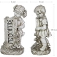thumbnail image 5 of Exhart Solar Powered Girl w/ Welcome Sign Statue for Outdoor Decor, 5 of 7