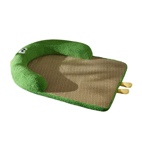 Pet Supplies Semi Circular Pad for Indoor with Handle Detachable Washable Bed Pad for Cats and Dogs Cool Self-Contained Cushion for Comfortable Rest