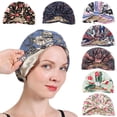 thumbnail image 4 of Bandana Cotton Floral Print Head Cover Wrap Hat Turban Hat Soft Bonnet Sleep Night Cap 4, 4 of 8