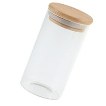 GOOHOCHY 1Pcs Food Storage Jar Clear Cylinder Glass Container for Households 2000ml