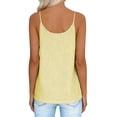 thumbnail image 6 of HOMBOM Womens Crew Neck Tank Tops T Shirts Summer Yellow Striped Sleeveless Lightweight Tops for Ladies, 6 of 8