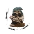 thumbnail image 3 of Fiudx Adorno de Calavera de Resina, Diseño de Terror Pintado a Mano, Decoración Única para Bar, Decoración Multiusos de Halloween, Accesorio Personalizado para Fiestas, Ideal para El Hogar y La Ofici, 3 of 6