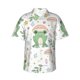 thumbnail image 1 of Balery Frog and Mushrooms Camisas hawaianas de manga corta para hombre, camisas playeras de corte holgado, camisas de vacaciones con botones,Small, 1 of 7