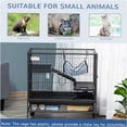 thumbnail image 3 of JERFIT 3-Tier Small Animal Cage with Wheels, Large Metal Habitat for Ferrets, Chinchillas, Sugar Gliders with Hammock, Ramp & Easy-Clean Tray, Black, 3 of 5