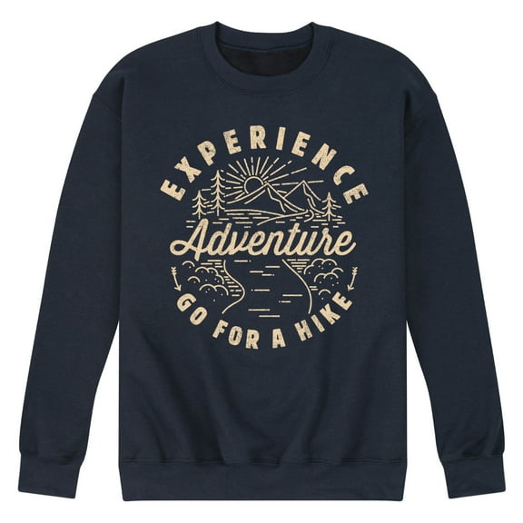 Instant Message - Experience Adventure - Men's Crew Neck Fleece Pullover