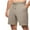 Khaki, variant on Hvot&aat Mens Shorts Casual Geometric Textured Shorts Elastic Waist Drawstring Shorts Summer Beach Vacation Shorts with Pockets