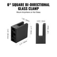 thumbnail image 5 of VEVOR Glass Clamp, 40 PCS Square Glass Railing Bracket for 0.31 "-0.47 " Tempered Glass, 304 Stainless Steel Glass Mounting Clamp, Glass Shelf Bracket for Balcony, Garden, Deck, Stair, Black, 5 of 9