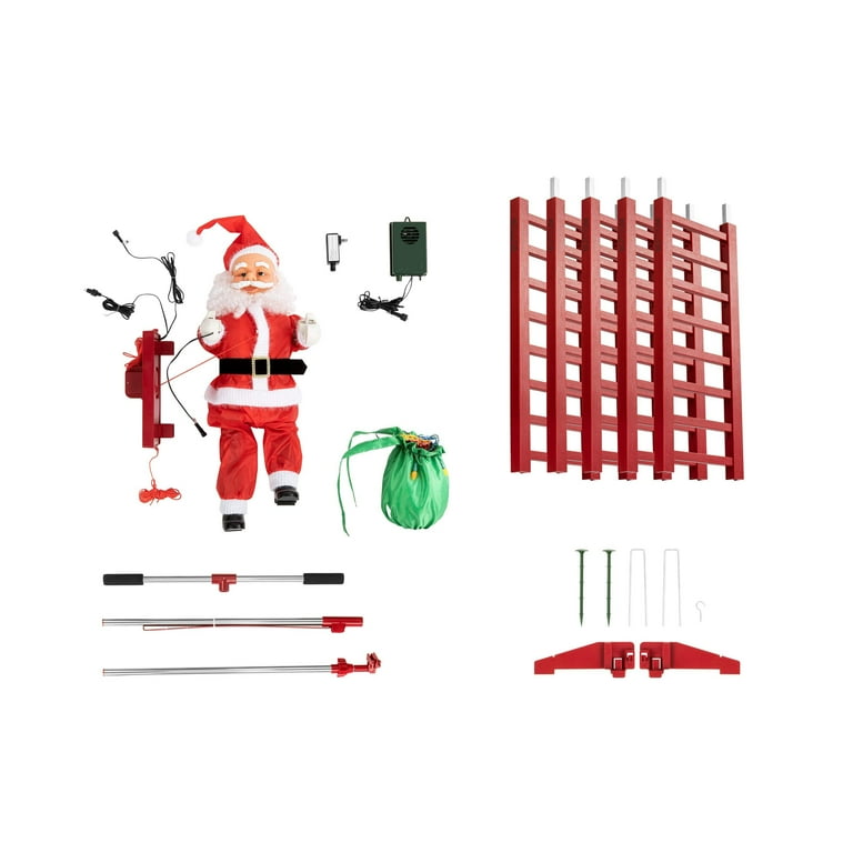 Mr. Christmas 10' Super Climbing Santa Claus, Outdoor Ladder
