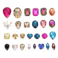 thumbnail image 1 of Environ 25 Pcs à Coudre avec Strass avec Griffe Dorée, Griffe en Verre, 1 of 5