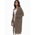 thumbnail image 3 of Womens Casual Long Cardigan Long Sleeve Open Front Sweater Coat Outerwear, 3 of 6