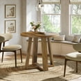 thumbnail image 3 of Tribesigns Small Round Dining Table for 2-4 People, 31.5 Inches Farmhouse Kitchen Table for Small Space, Dining Room, Kitchen, Apartment, Rustic Brown, 3 of 15