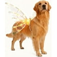 thumbnail image 3 of Light up Fairy Wings for Dogs, Pet Glowing Wings Costume with LED Lights, Christmas Cosplay Puppy for Medium Large Dog, Parade Photo Props, Dress Your Dogs Like Butterfly, 3 of 7