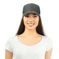 thumbnail image 5 of DALIX Premium Chambray Low Crown Cap Curved Bill 6 Panel Hat (Black), 5 of 7