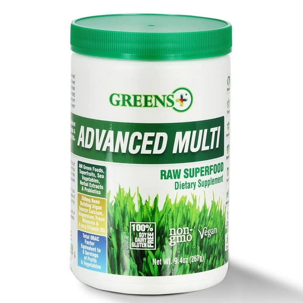 Greens Plus Advanced Multi Raw Super Greens Superfood Powder, Greens
