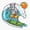 1pcs, variant on Surfing Sunny Coastal Everyday Decor Art Vinyl Sticker