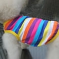 thumbnail image 6 of SPRING PARK Dog Puppy Pet Clothes Cotton Striped Round Neck Breathable T-shirt Jumper Vest for Outdoor, 6 of 6