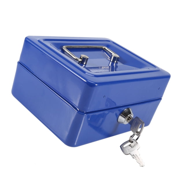 Caja Fuerte Portátil Ignífuga Con Cerradura, Solución De Almacenamiento Versátil Para Documentos, Joyas, Elegante Y Funcional, Tamaño Mediano, Metal, 7,87 X 6,30 X 3,54