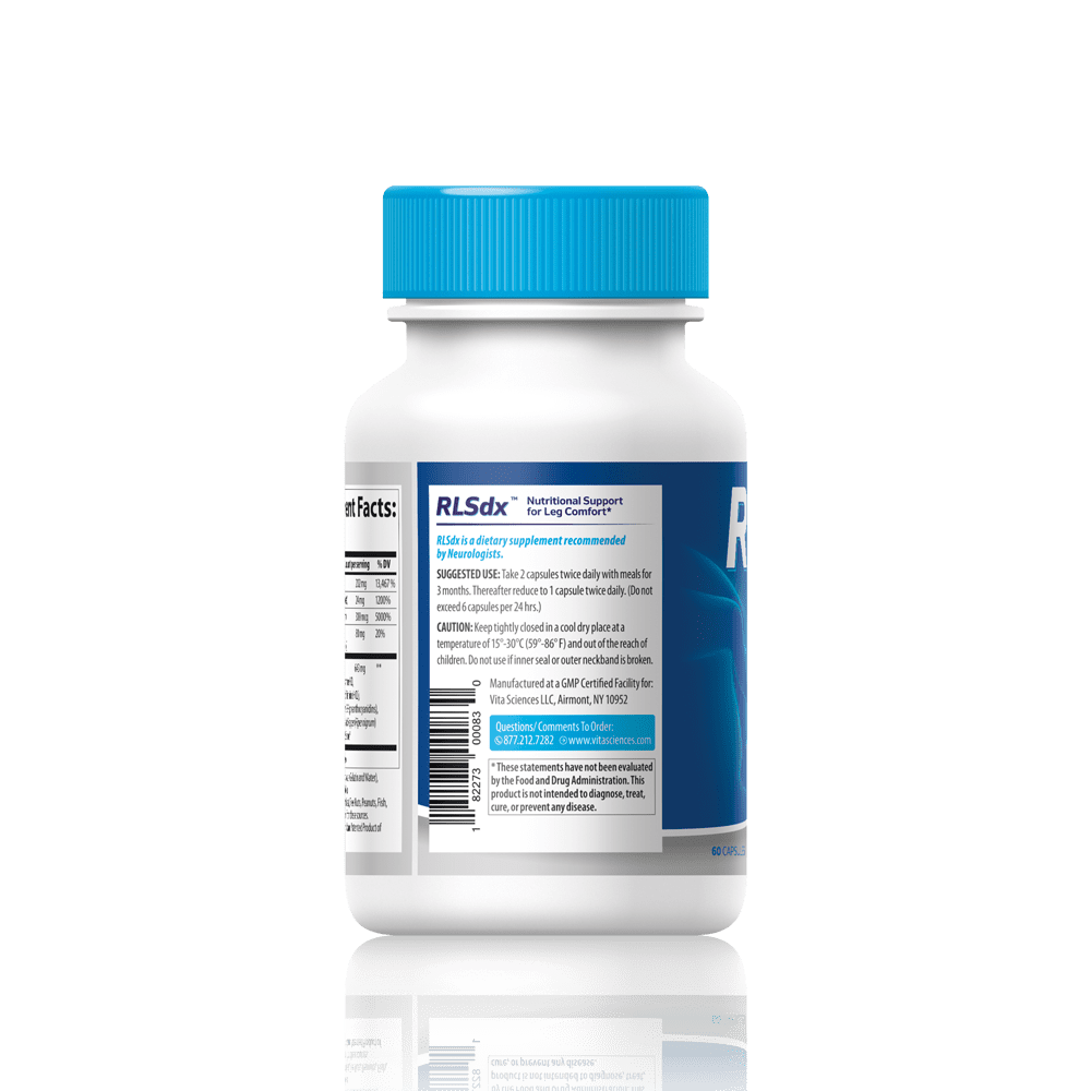 RLSdx Advanced Restless Legs & Muscle Cramps Pain Relief Supplement