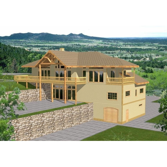001-3089: Northwest Craftsman 4 Bed, 4 Bath Luxury Home Plan, 3971 Sq Ft: Full Blueprints with License to Build by Home Plan Marketplace - Lesuto