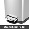 thumbnail image 3 of 8 Gallon and 1.6 Gallon Slim Trash Can Set, 2 Pack Stainless Steel Trash Can with Removable Inner Bucket, Step-on Pedal Recycling Bin with Slow Close Lid, Trash Can for Narrow Space, 3 of 6