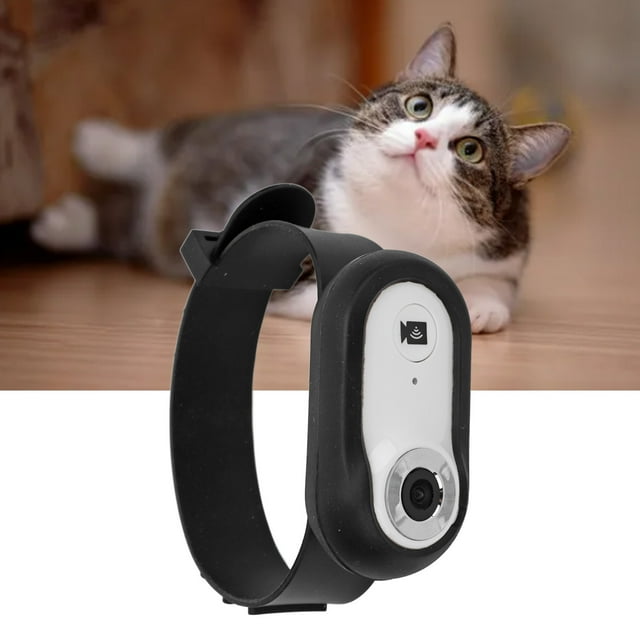 Pet Collar Camera, 120 Wide Angle Cat Collars Camera Sport Action Camera Mini Body Small Cam HD Security Camera for Indoor Outdoorwith 8G TF Card