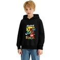 thumbnail image 7 of IWRICH Kids Happy 100th Days of School Hoodies Long Sleeve Lined Hooded Sweatshirts Cute Tops,Size 2-14 Years Black 100, 7 of 7