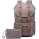 thumbnail image 1 of KAUKKO School Travel mochila para universidad flexible con portátil para 15",22L(Canvas/Gris) KAUKKO E5-1-grey(2pc), 1 of 5