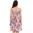 thumbnail image 3 of Dailycode Summer Dresses for Women Strapless Casual Beach Cover Ups Beautiful Carnation Bouquet Tube Top Sundress, 3 of 8